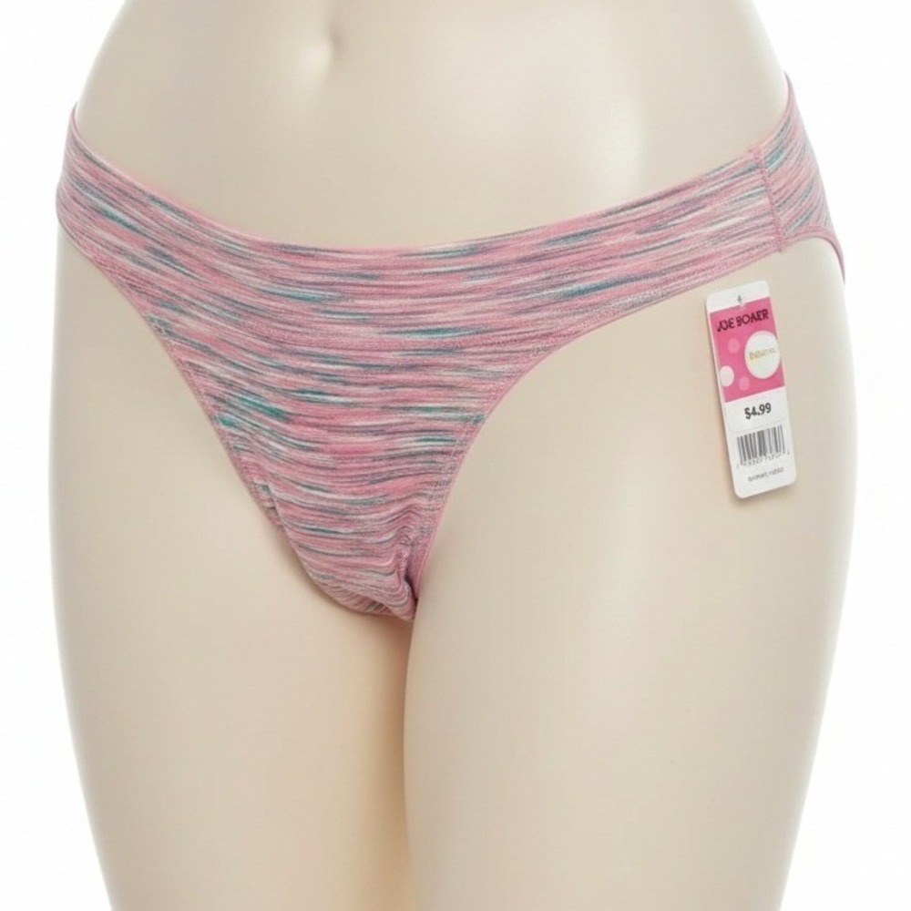 NWT Vintage Joe Boxer Thong Panties XXL Pastel Stripe Stretch Y2K 90s‎ Deadstock